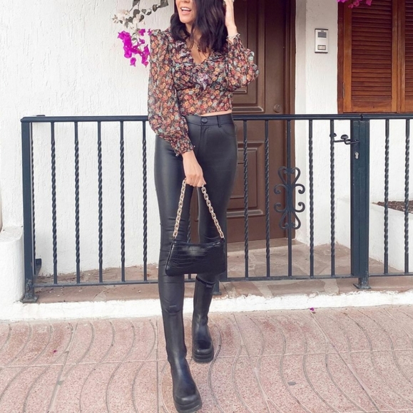 ZARA | Bloggers Fave Black Croc Faux Leather Bag - Picture 11 of 16